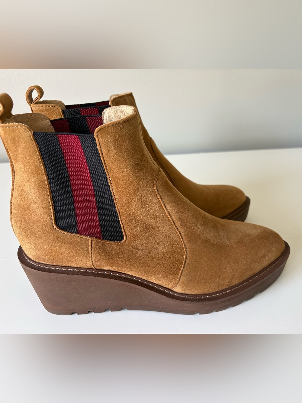 Cecelia New York Gemma Suede Wedge Boots 8.5